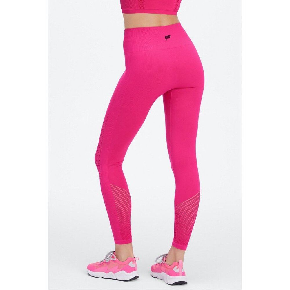 Fabletics Sync Seamless High Waisted Mesh 7/8 Hot… - image 2
